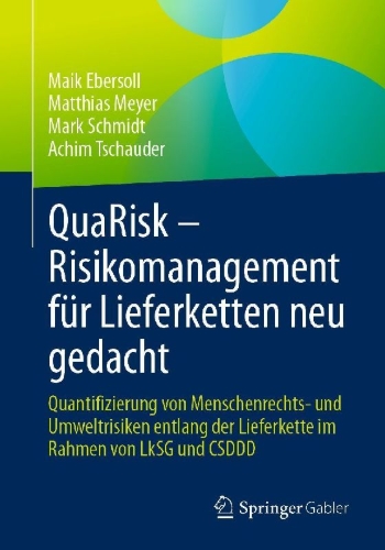 Buchcover und Innenansicht für das Buch: QuaRisk - Risikomanagement für Lieferketten neu gedacht