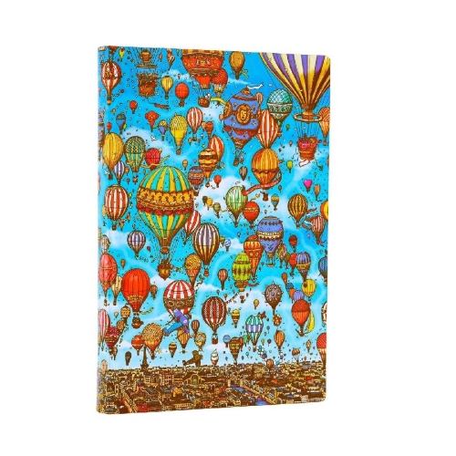 Buchcover und Innenansicht für das Buch: Balloon Festival (Pierre the Maze Detective) Mini Unlined Softcover Flexi Journal (Elastic Band Closure)