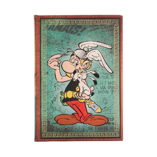 Buchcover und Innenansicht für das Buch: Asterix the Gaul (The Adventures of Asterix) Midi Lined Hardback Journal (Elastic Band Closure)