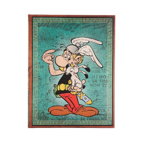Buchcover und Innenansicht für das Buch: Asterix the Gaul (The Adventures of Asterix) Ultra Unlined Hardback Journal (Elastic Band Closure)