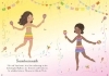 Buchcover und Innenansicht für das Buch: Mein erstes Anziehpuppen-Stickerbuch: Kaja feiert Karneval