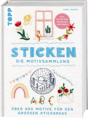 Buchcover und Innenansicht für das Buch: Sticken. Die Motivsammlung