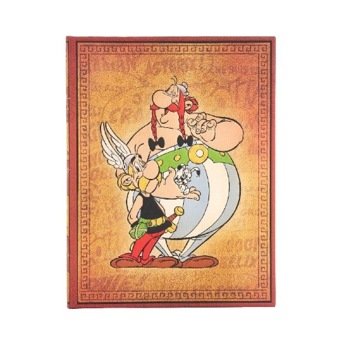 Buchcover und Innenansicht für das Buch: Asterix & Obelix (The Adventures of Asterix) Ultra Lined Hardback Journal (Elastic Band Closure)