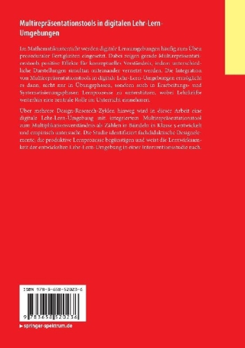 Buchcover und Innenansicht für das Buch: Multirepräsentationstools in digitalen Lehr-Lern-Umgebungen