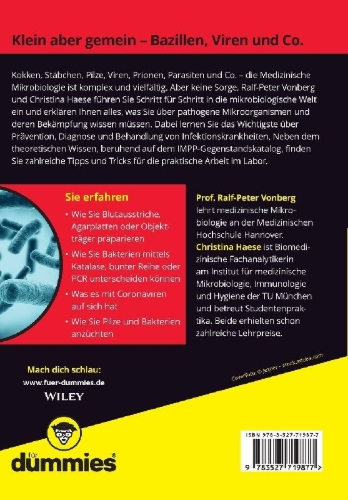 Buchcover und Innenansicht für das Buch: Medizinische Mikrobiologie für Dummies