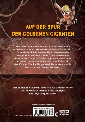 Buchcover und Innenansicht für das Buch: Die Wächter des Verfluchten Goldes (Band 1) - Das Abenteuer beginnt