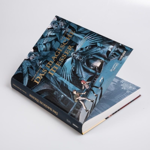 Buchcover und Innenansicht für das Buch: Das magische Messer - Die Graphic Novel zu His Dark Materials 2