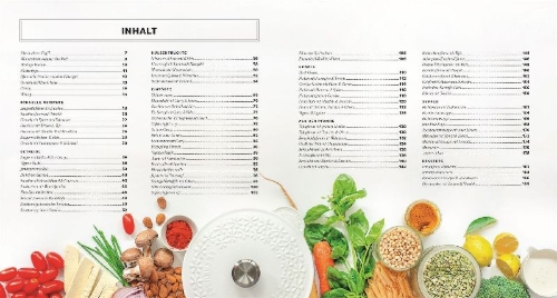 Buchcover und Innenansicht für das Buch: Vegan One Pot