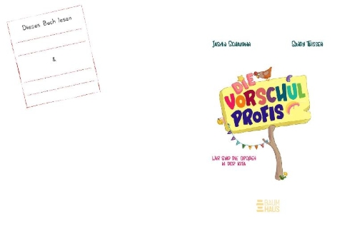 Buchcover und Innenansicht für das Buch: Die Vorschulprofis: Wir sind die Großen in der Kita