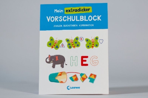 Buchcover und Innenansicht für das Buch: Mein extradicker Vorschulblock