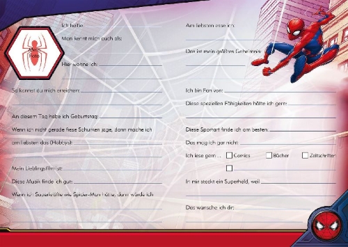 Buchcover und Innenansicht für das Buch: Marvel Spider-Man Freundebuch