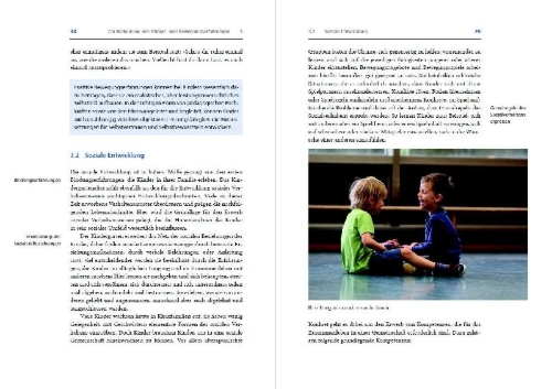 Buchcover und Innenansicht für das Buch: Handbuch Bewegungserziehung
