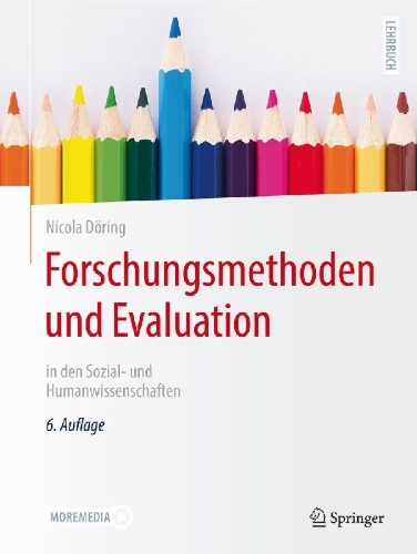 Buchcover und Innenansicht für das Buch: Forschungsmethoden und Evaluation in den Sozial- und Humanwissenschaften