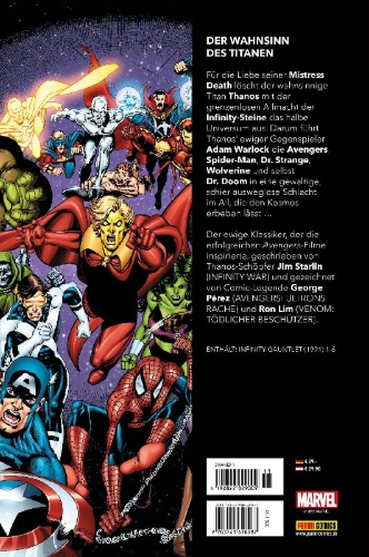 Buchcover und Innenansicht für das Buch: Infinity Gauntlet (1991) #1-#6