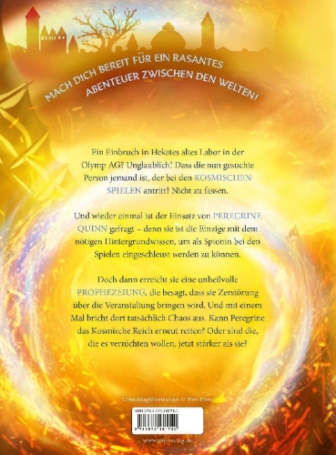 Buchcover und Innenansicht für das Buch: Peregrine Quinn and the Mask of Chaos 02