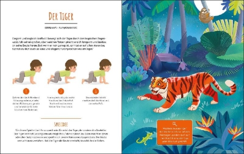 Buchcover und Innenansicht für das Buch: Spring wie ein Känguru!