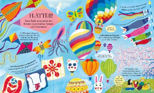 Buchcover und Innenansicht für das Buch: Feste aus aller Welt entdecken