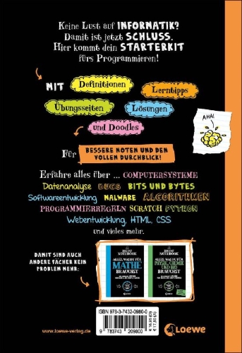 Buchcover und Innenansicht für das Buch: Big Fat Notebook - Computer Science And Coding