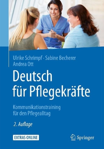 Buchcover und Innenansicht für das Buch: Deutsch für Pflegekräfte: Kommunikationstraining für den Pflegealltag