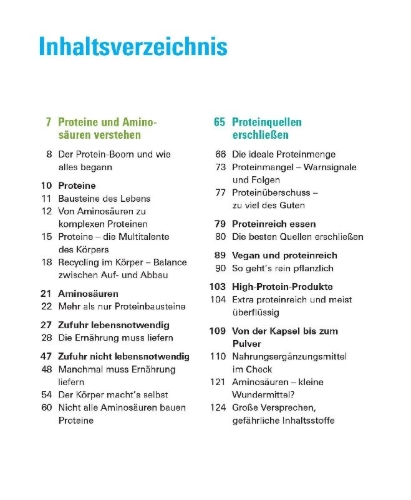 Buchcover und Innenansicht für das Buch: Proteine und Aminosäuren