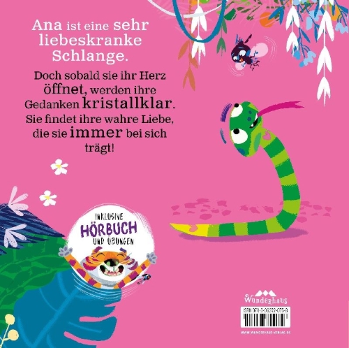 Buchcover und Innenansicht für das Buch: Mula und die verliebte Schlange