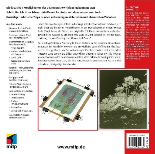 Buchcover und Innenansicht für das Buch: Analoge Fotografie