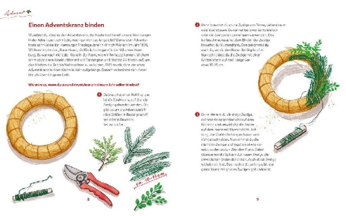 Buchcover und Innenansicht für das Buch: Das Kirchenjahr für Kinder