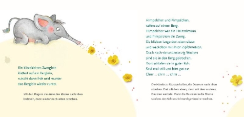 Buchcover und Innenansicht für das Buch: Das klitzekleine Känguru - Meine ersten Fingerspiele und Reime