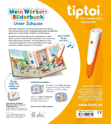 Buchcover und Innenansicht für das Buch: tiptoi® Mein Wörter-Bilderbuch Unser Zuhause