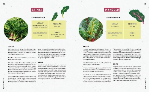 Buchcover und Innenansicht für das Buch: Gartenmomente: Gemüse