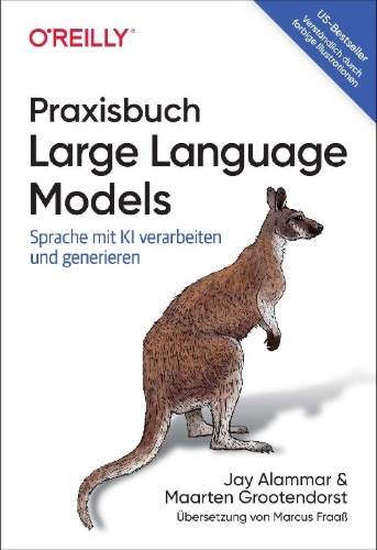 Buchcover und Innenansicht für das Buch: Praxisbuch Large Language Models