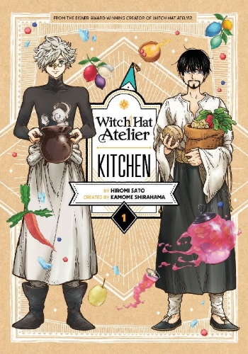 Buchcover und Innenansicht für das Buch: Witch Hat Atelier Kitchen 1