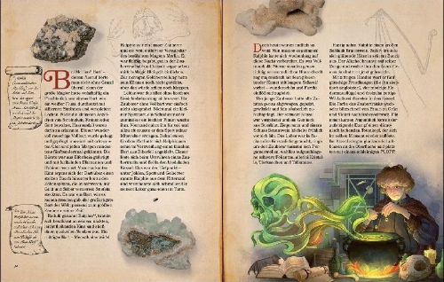 Buchcover und Innenansicht für das Buch: Zauberstäbe und ihre Geheimnisse