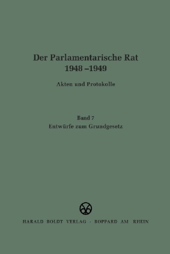 Buchcover und Innenansicht für das Buch: Entwürfe zum Grundgesetz