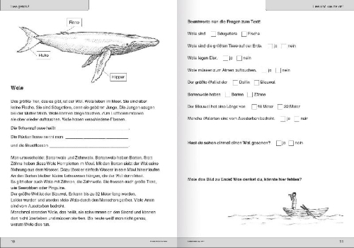Buchcover und Innenansicht für das Buch: Ich kann lesen 3, 4 und 5 - 3 Schülerarbeitshefte für die 2. bis 4. Klasse