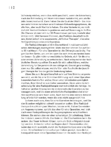 Buchcover und Innenansicht für das Buch: Schilddrüse schonend behandeln
