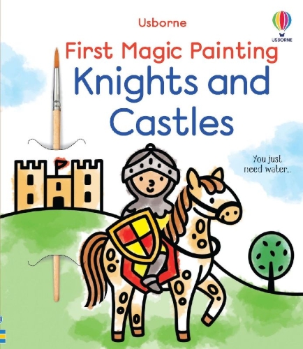 Buchcover und Innenansicht für das Buch: First Magic Painting Knights and Castles