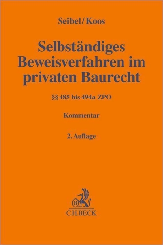 Buchcover und Innenansicht für das Buch: Selbständiges Beweisverfahren im privaten Baurecht
