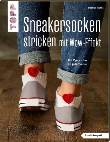 Buchcover und Innenansicht für das Buch: Sneakersocken stricken mit Wow-Effekt (kreativ.kompakt.)