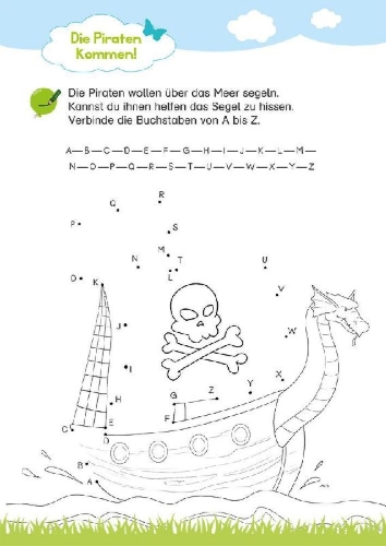 Buchcover und Innenansicht für das Buch: Klett Mein großer bunter Vorschul-Block