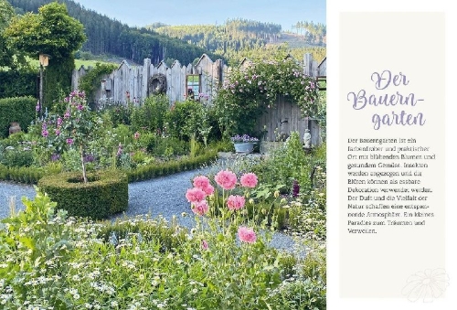 Buchcover und Innenansicht für das Buch: Mein traumhafter Landhausgarten