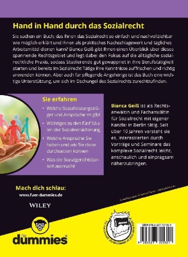 Buchcover und Innenansicht für das Buch: Sozialrecht für Dummies