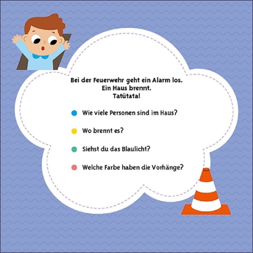 Buchcover und Innenansicht für das Buch: Mes dessins magiques - Les Pompiers