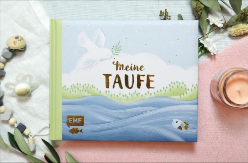 Buchcover und Innenansicht für das Buch: Meine Taufe (blau)