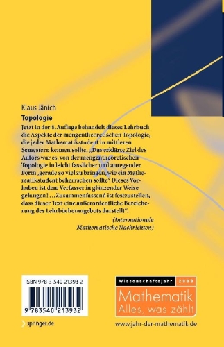 Buchcover und Innenansicht für das Buch: Topologie