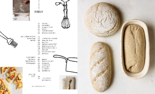 Buchcover und Innenansicht für das Buch: Brot backen mit Christina