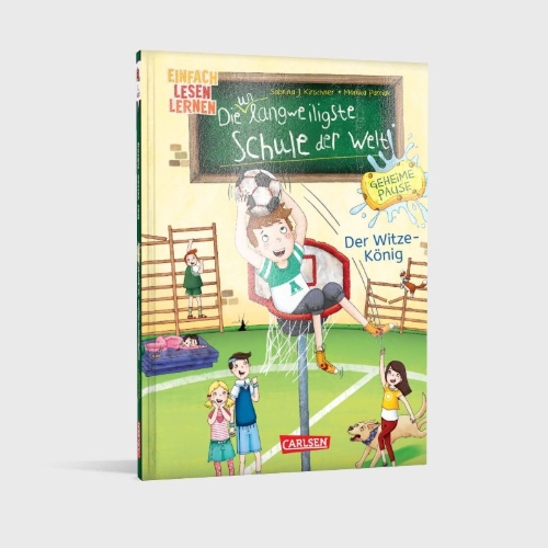 Buchcover und Innenansicht für das Buch: Die unlangweiligste Schule der Welt. Geheime Pause 2: Der Witze-König