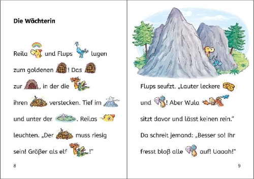 Buchcover und Innenansicht für das Buch: Bildermaus - Der geheime Drachenschatz