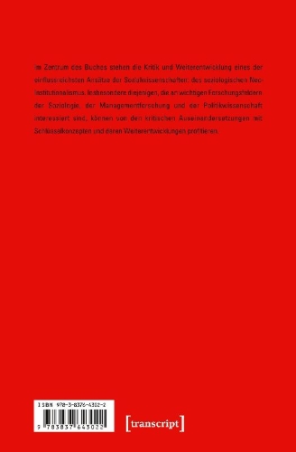 Buchcover und Innenansicht für das Buch: Neo-Institutionalismus