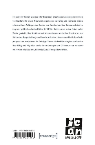 Buchcover und Innenansicht für das Buch: Krieg und Migration im Comic
